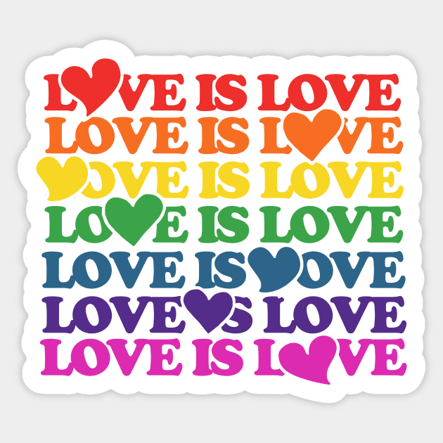 Love is Love Rainbow Sticker by bubbsnugg